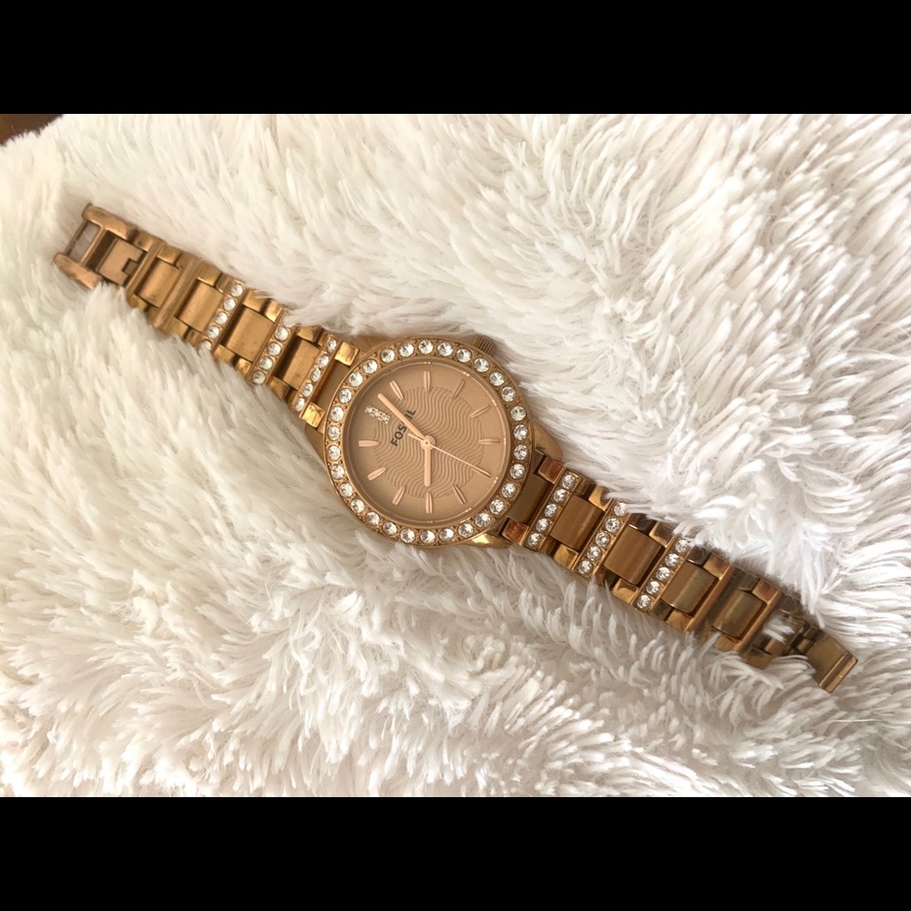 Rose Gold Fossil Watch